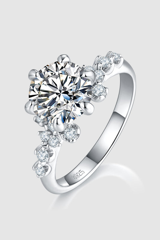 2 Carat Moissanite 925 Sterling Silver Ring