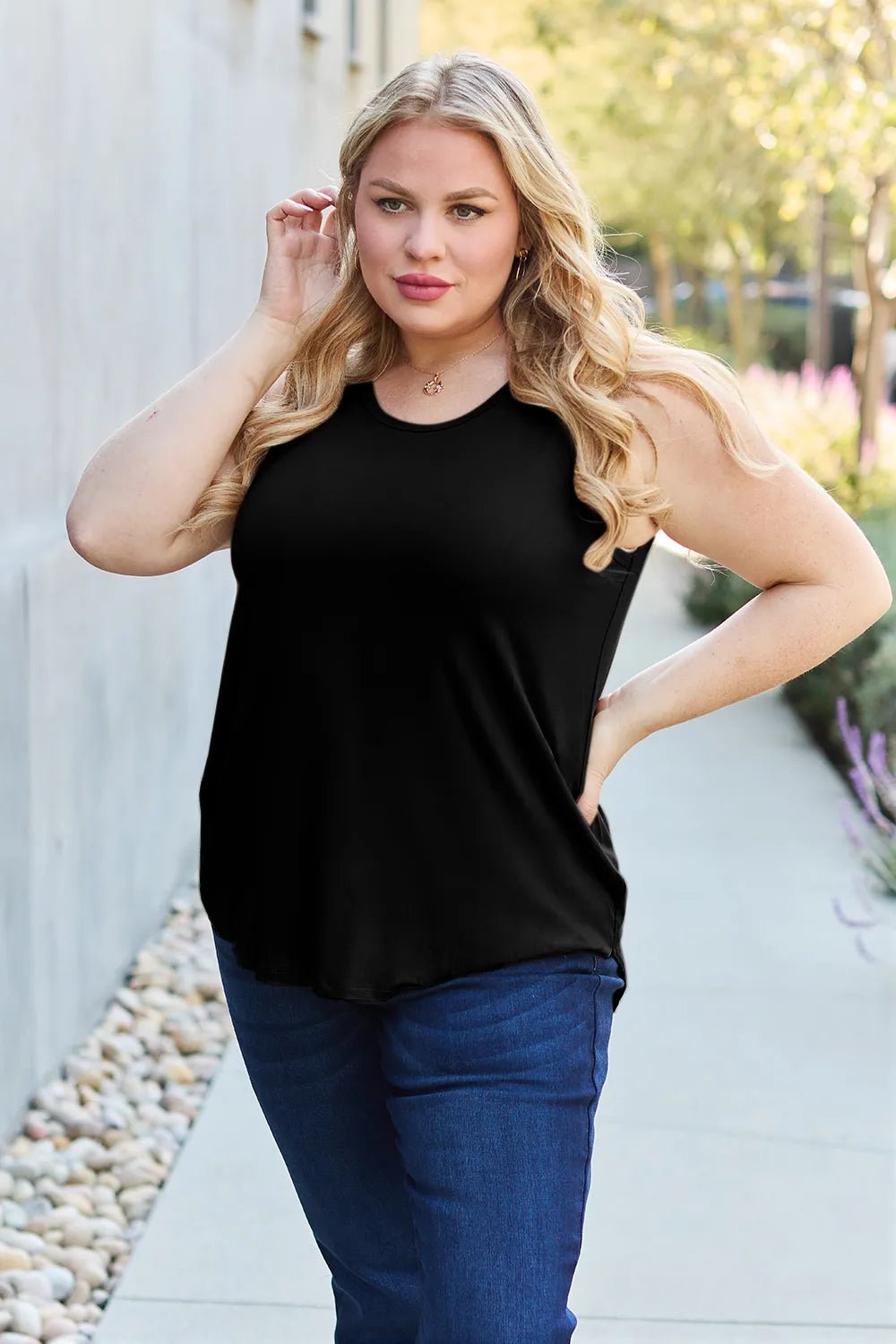 Basic Bae Bamboo Full Size Round Neck Tank – | Shannon’s Chique Boutique