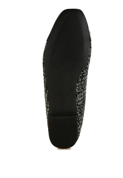 Acino Boucle Pearl Bow Ballet Flats - Chic Slip - On Ballerinas – | Shannon’s Chique Boutique