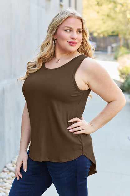 Basic Bae Full Size Round Neck Curved Hem Tank