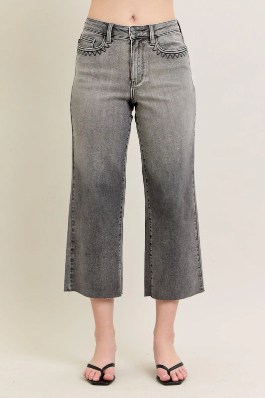 Judy Blue Full Size Wide Leg Capris Jeans Plus Size – | Shannon’s Chique Boutique
