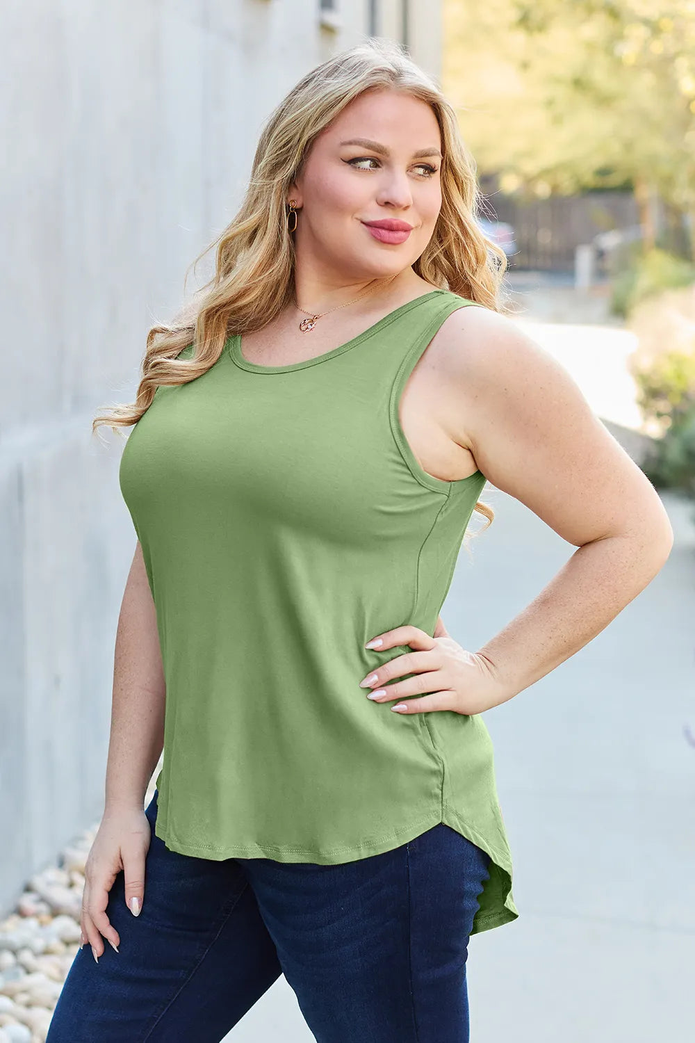 Basic Bae Bamboo Full Size Round Neck Tank – | Shannon’s Chique Boutique