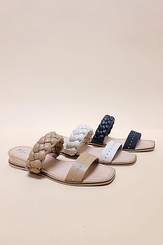 SILAS-SLIDE SANDALS - -