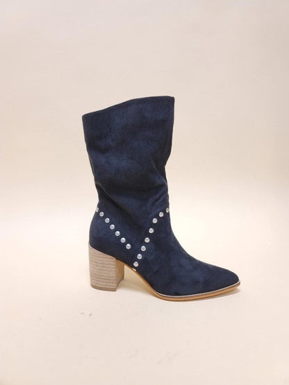 BRIGITTA-MIDI BOOTS - BLACK -