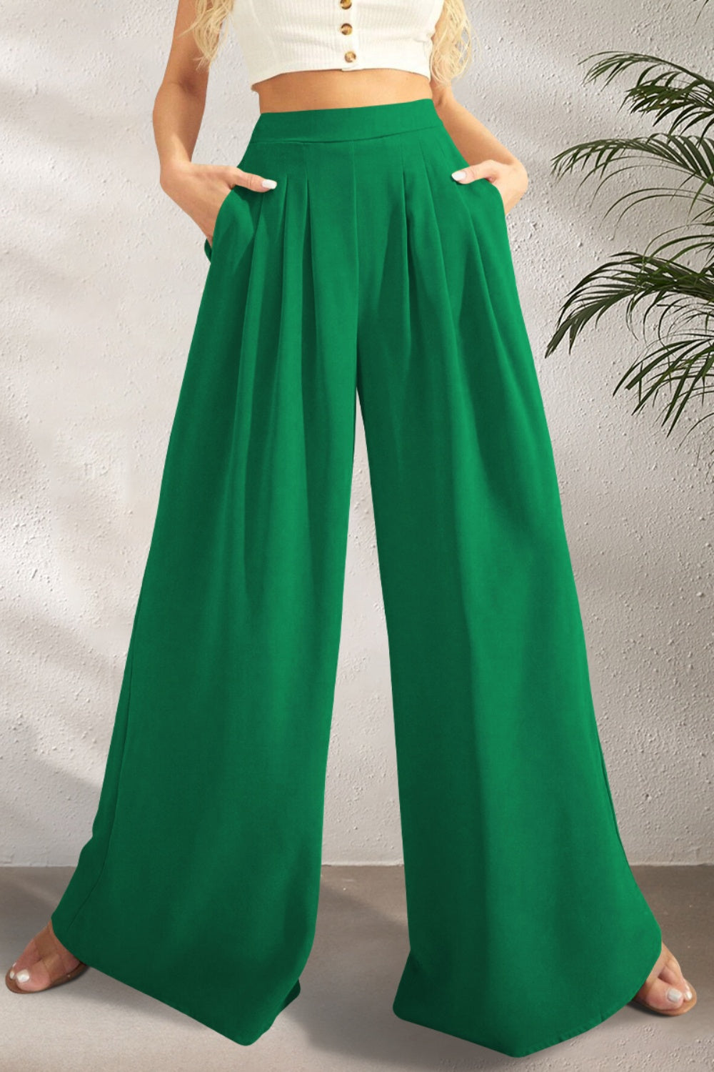 High Waist Wide Leg Pants