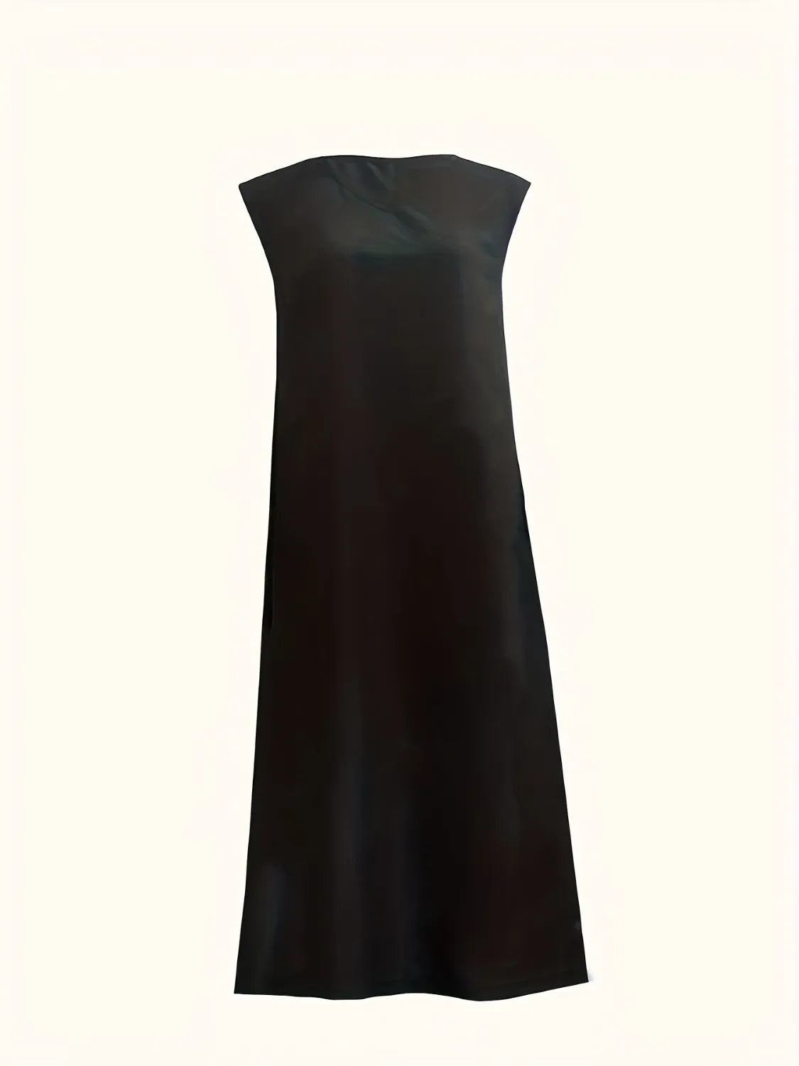 V-Neck Sleeveless Maxi Tank Dress - -