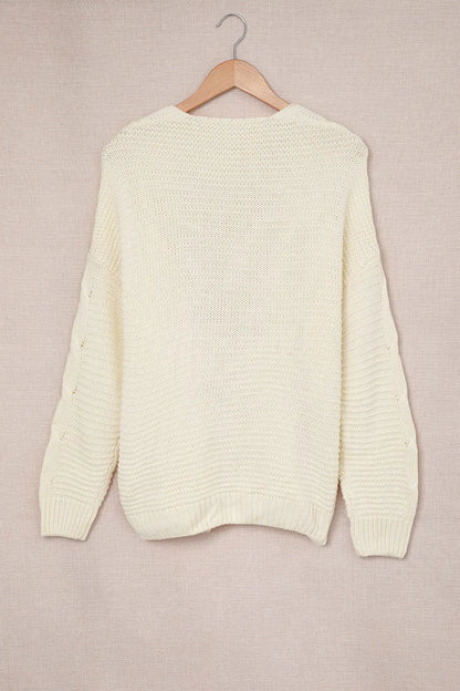 Cable - Knit Open Front Cardigan - Cozy Knitwear – | Shannon’s Chique Boutique