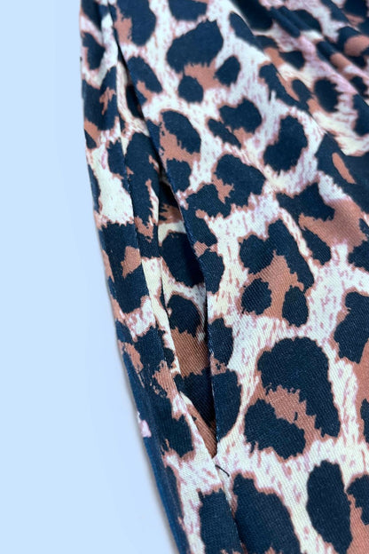 Double Take Printed Scoop Neck Sleeveless Buttoned Magic Dress with Pockets - -