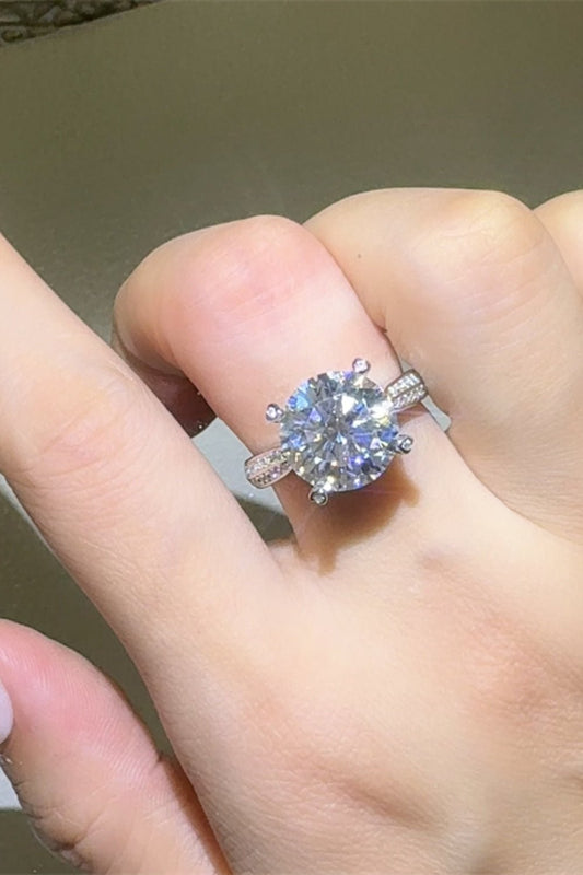 5 Carat Moissanite 925 Sterling Silver Ring - Silver -