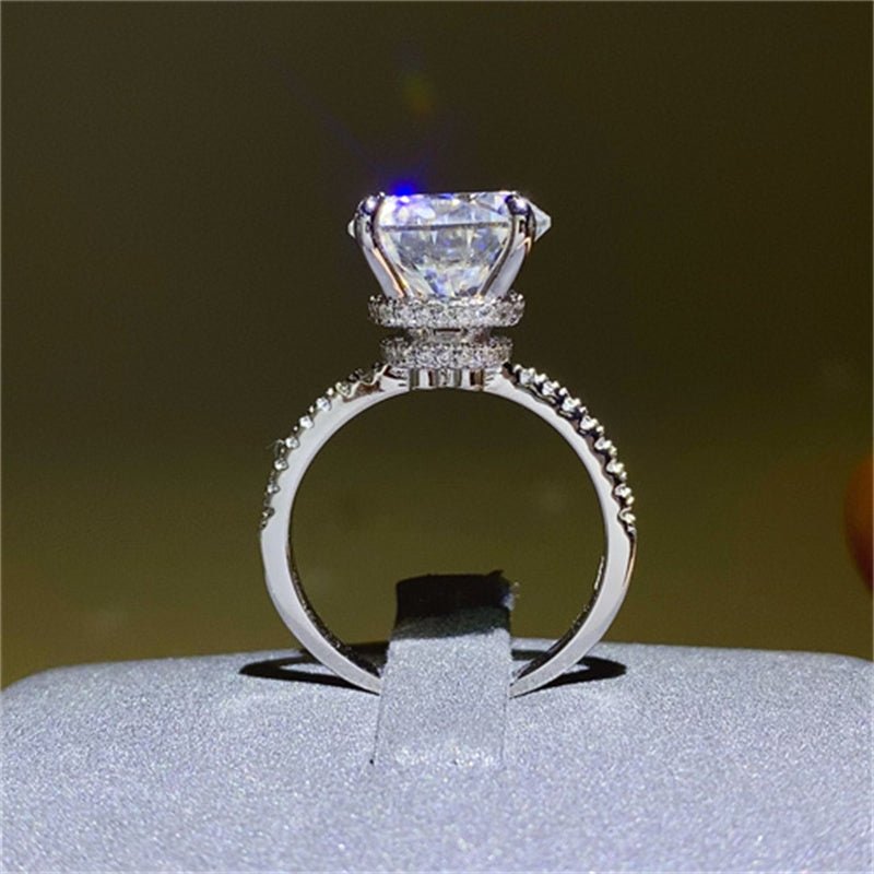 5 Carat Moissanite 925 Sterling Silver Ring - -