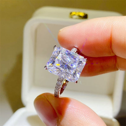 5 Carat Moissanite Zircon 925 Sterling Silver Ring - -
