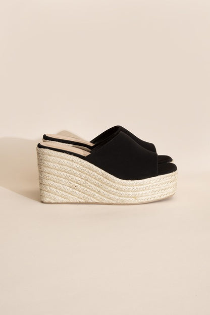 WEBSTER-20 Platform Wedge Slide Heels