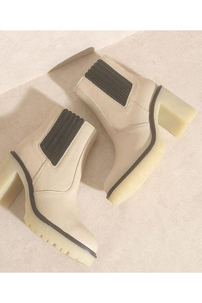 ANASTASIA- PANELED BOOTS - -