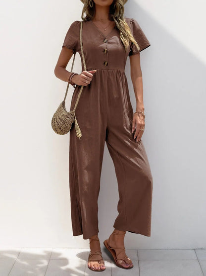 Golden Hour Getaway – Wide Leg Jumpsuit – | Shannon’s Chique Boutique