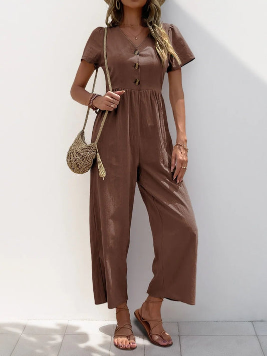 Golden Hour Getaway – Wide Leg Jumpsuit – | Shannon’s Chique Boutique
