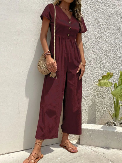 Golden Hour Getaway – Wide Leg Jumpsuit – | Shannon’s Chique Boutique