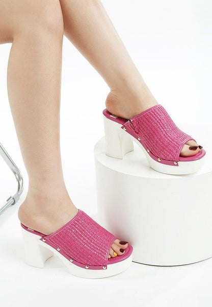 Marengo Raffia Wooden Clogs – | Shannon’s Chique Boutique