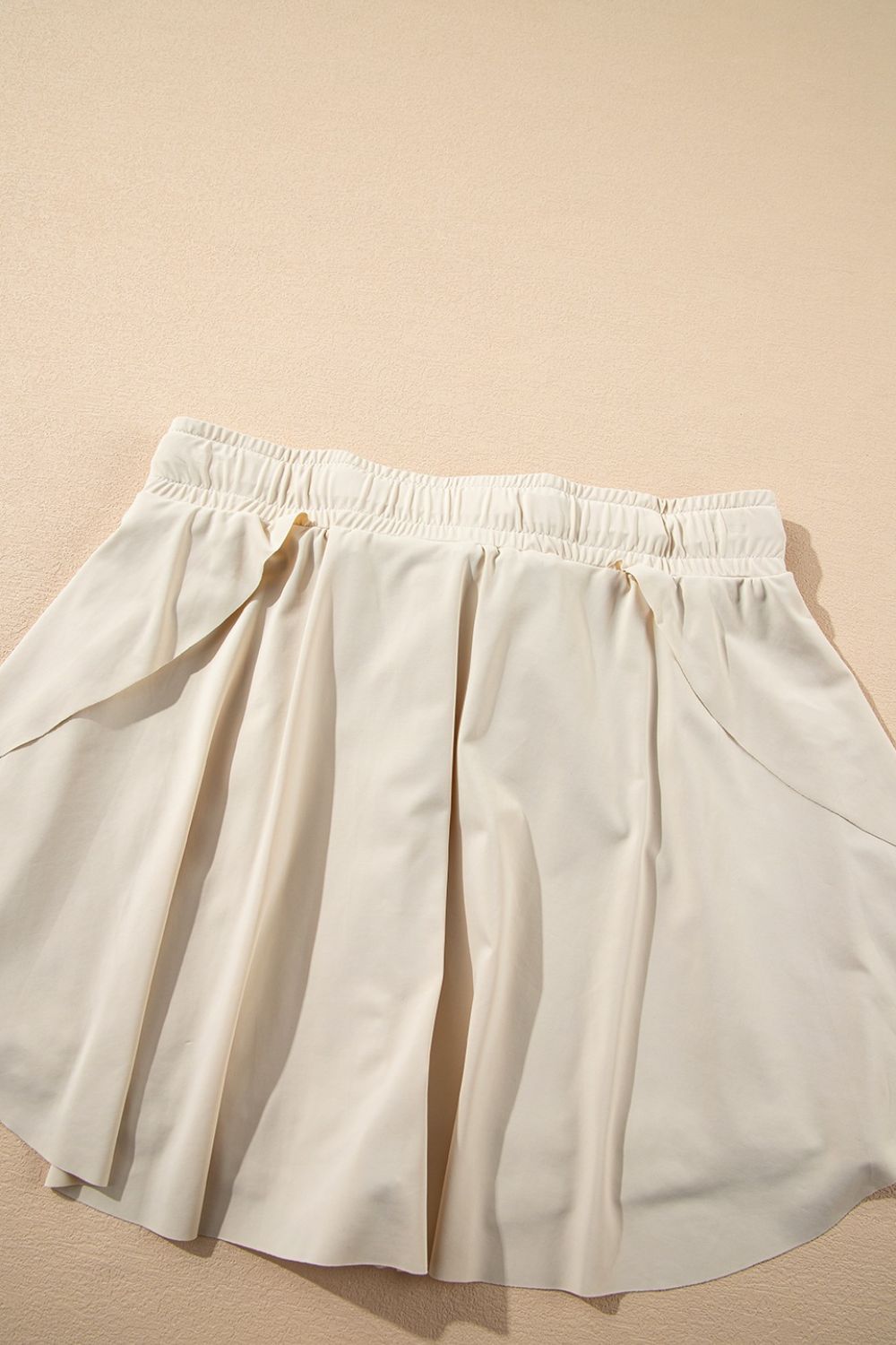 Drawstring High Waist Lined Active Skorts - -