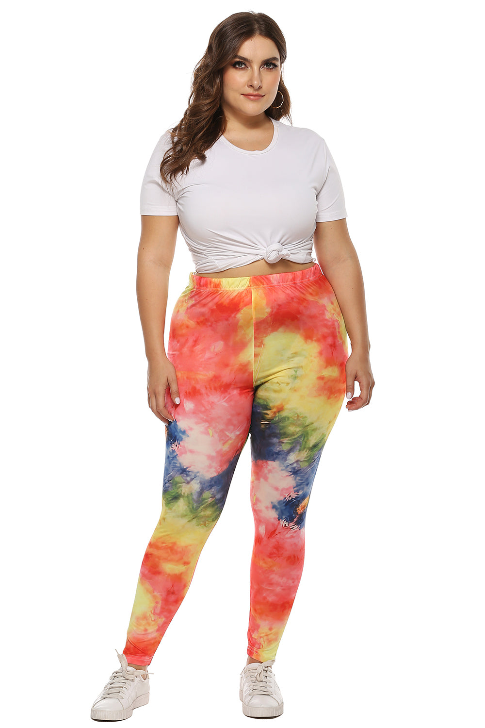 Plus Size Tie Dye Legging - -