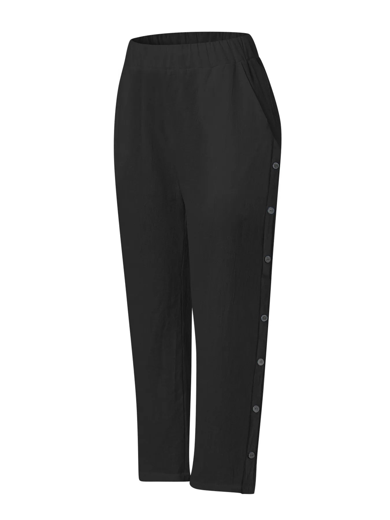 Coastal Stroll – Button Linen Pants – | Shannon’s Chique Boutique