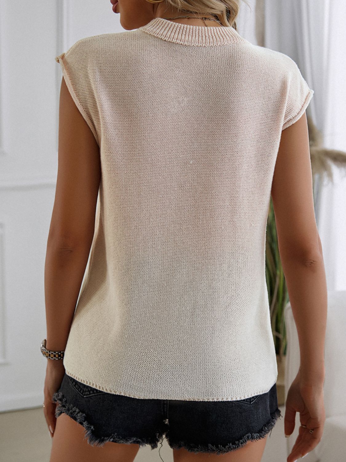 Devine US Flag Round Neck Sweater Vest - -