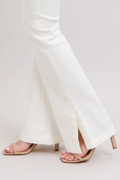 Judy Blue Full Size High Waist Side Slit Slim Bootcut Jeans Plus Size.