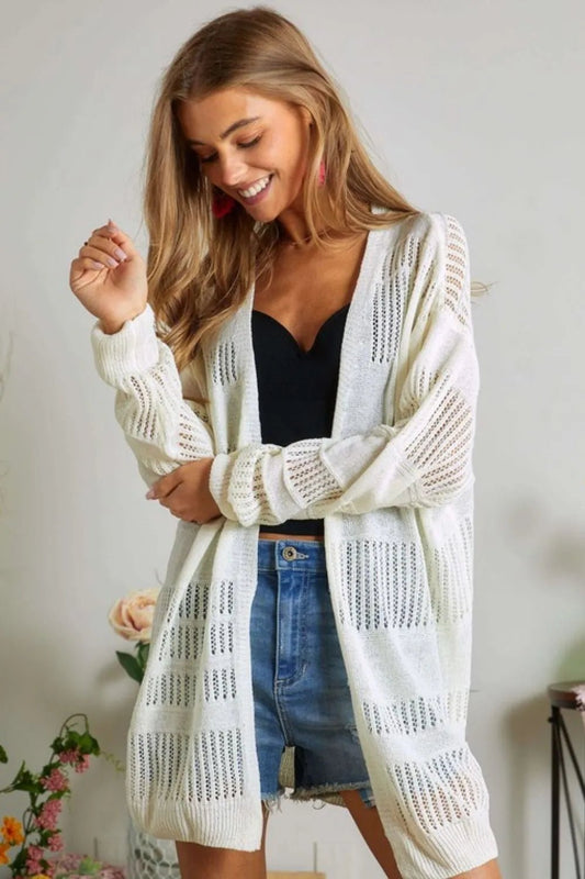 ADORA Lightweight Sweater Knit Cardigan - IVORY -