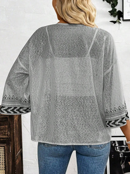 Open Front Kimono Cardigan – Sheer Boho Layering Piece | SCB Level Stylish - -