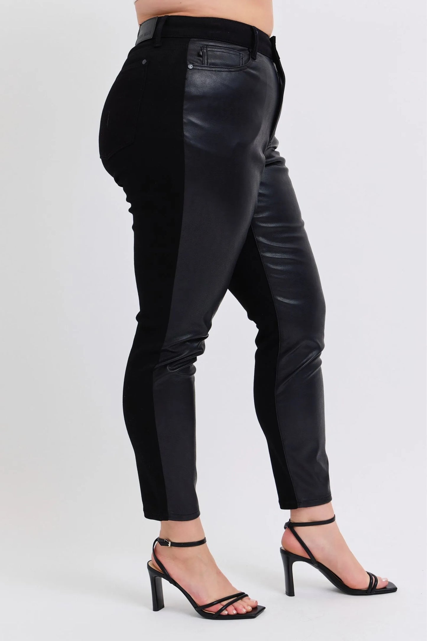 Judy Blue Plus Size HW Faux Leather Skinny Pants – | Shannon’s Chique Boutique