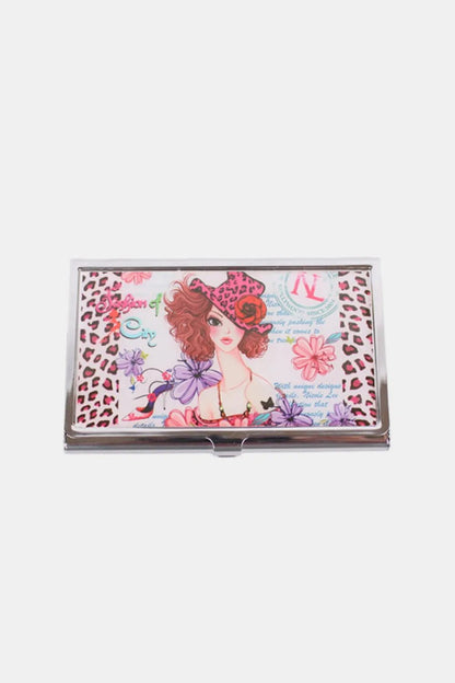 Nicole Lee USA Printed Business Card Case - Sunny White One Size -