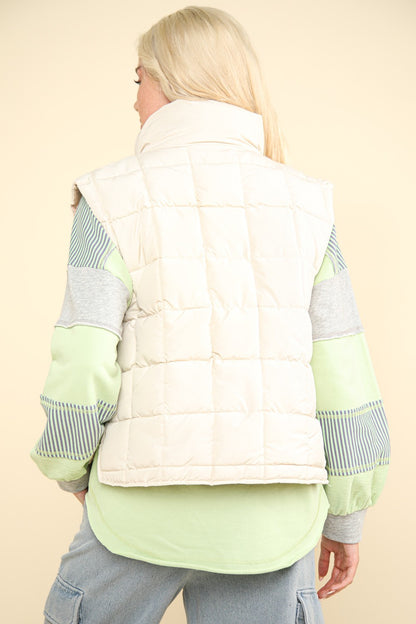 VERY J Zip Up Puffer Padded Warm Vest