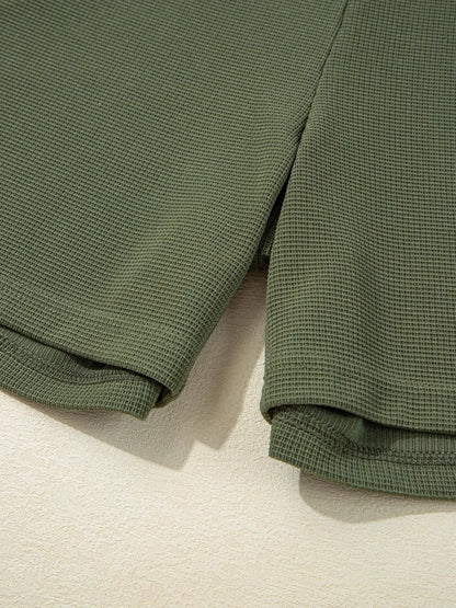 V-Neck Wide Strap Romper - -