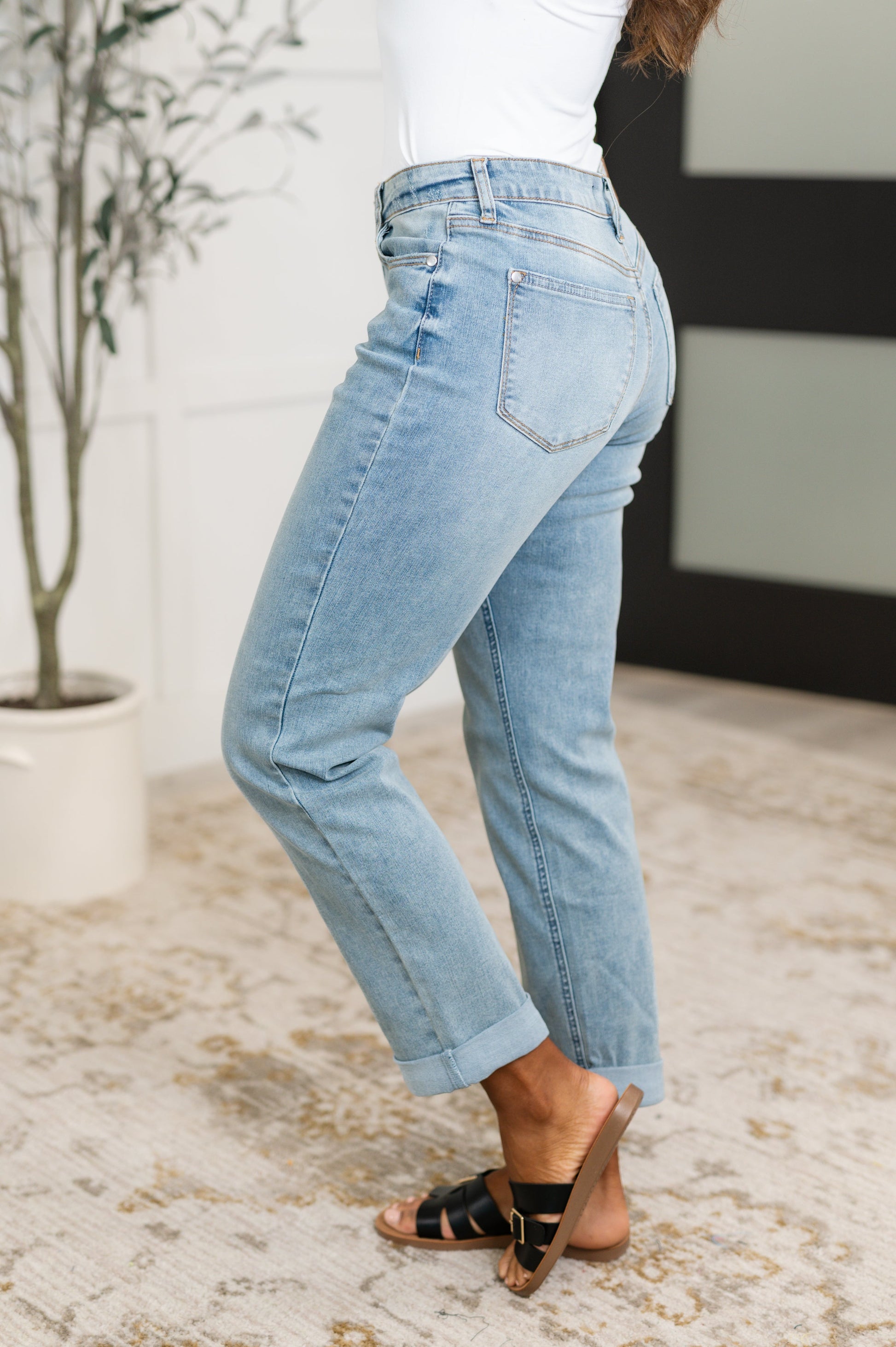 Cheyenne V - Front Cool Denim Boyfriend Jeans – Womens | Shannon’s Chique Boutique