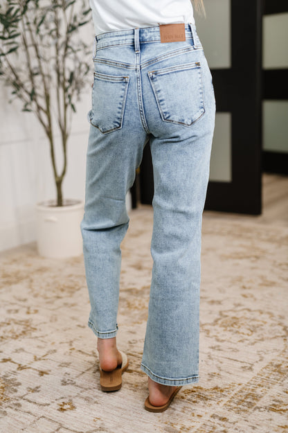 Debbie High Rise Stone Wash Straight Fit Jeans – Womens | Shannon’s Chique Boutique