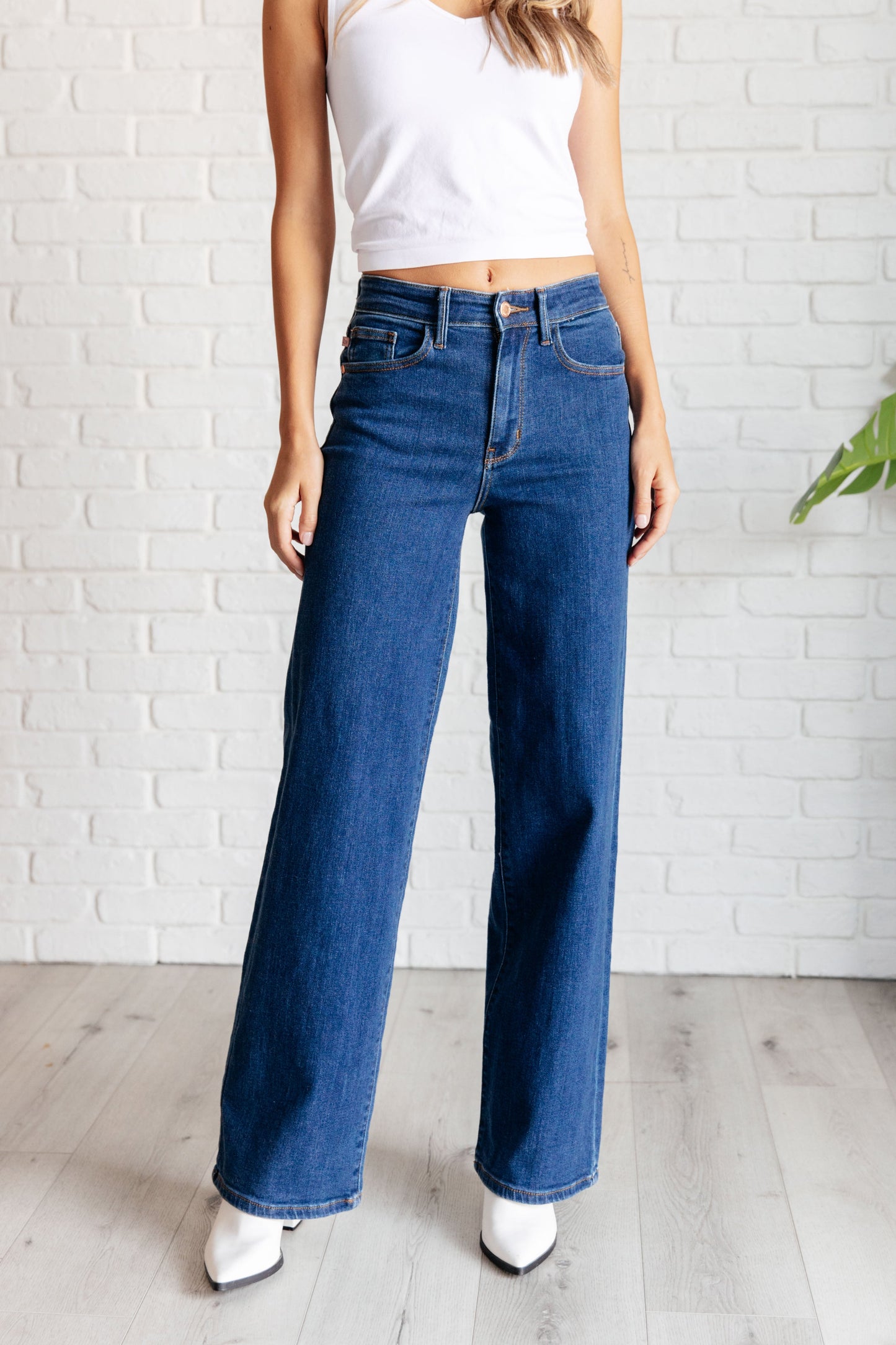 Hazel High Rise Vintage Wide Leg Jeans - - Denim
