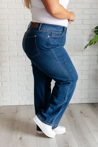 Hazel High Rise Vintage Wide Leg Jeans - - Denim