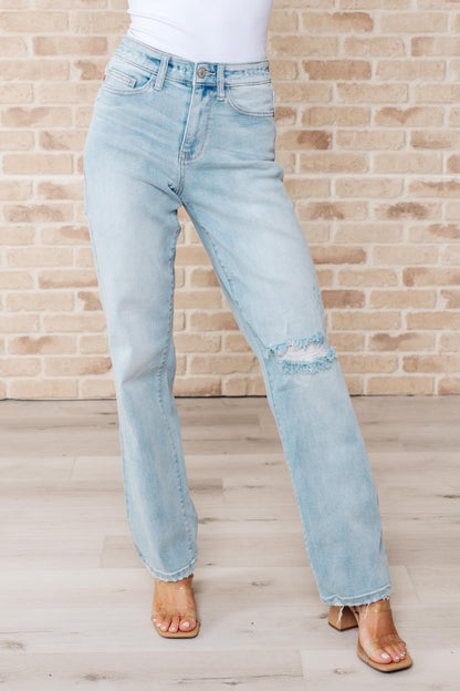 Parker High Rise 90's Straight Jeans - - Denim