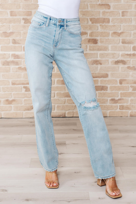 Parker High Rise 90's Straight Jeans - - Denim