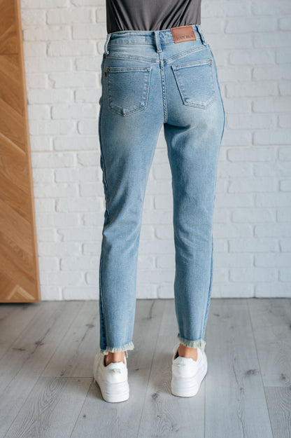 Susan High Rise Side Panel Detail Slim Jeans - - Denim