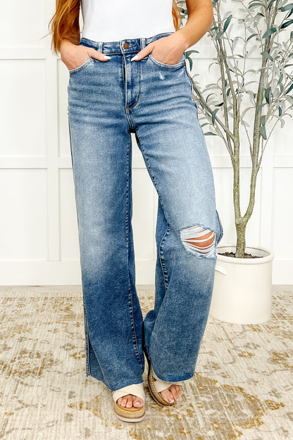 Tucker High Rise Vintage Wash Wide Leg Jeans – Womens | Shannon’s Chique Boutique