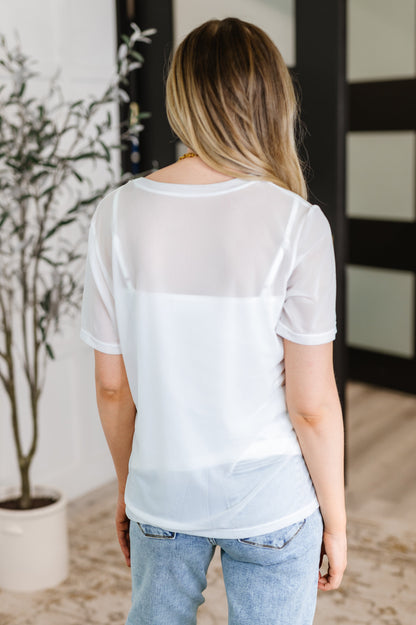 Which Choice Layered Mesh Top - - Womens