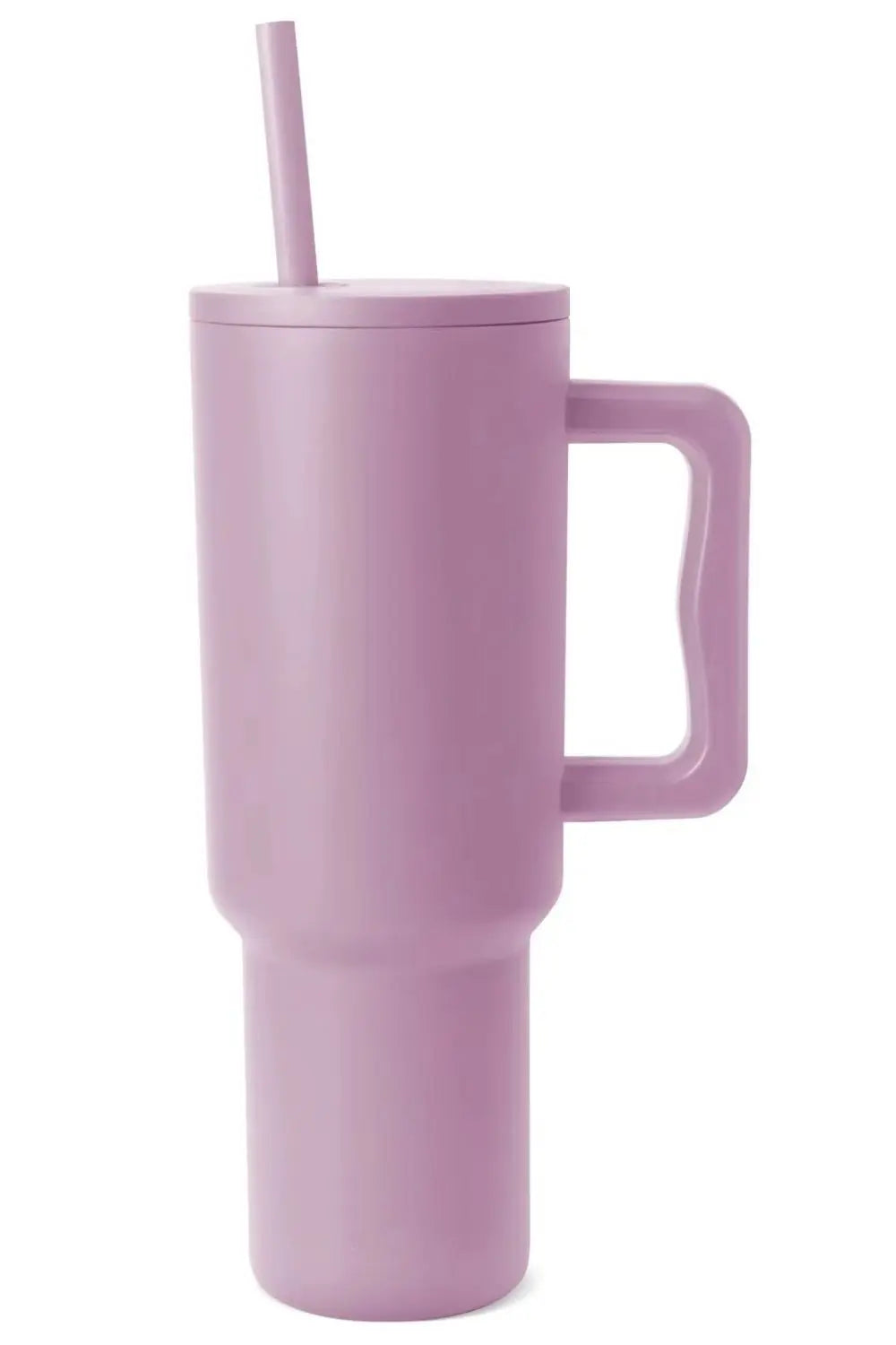 Monochromatic Stainless Steel Tumbler with Matching Straw - Lilac One Size -