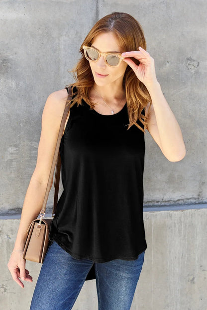Basic Bae Bamboo Full Size Round Neck Tank – | Shannon’s Chique Boutique