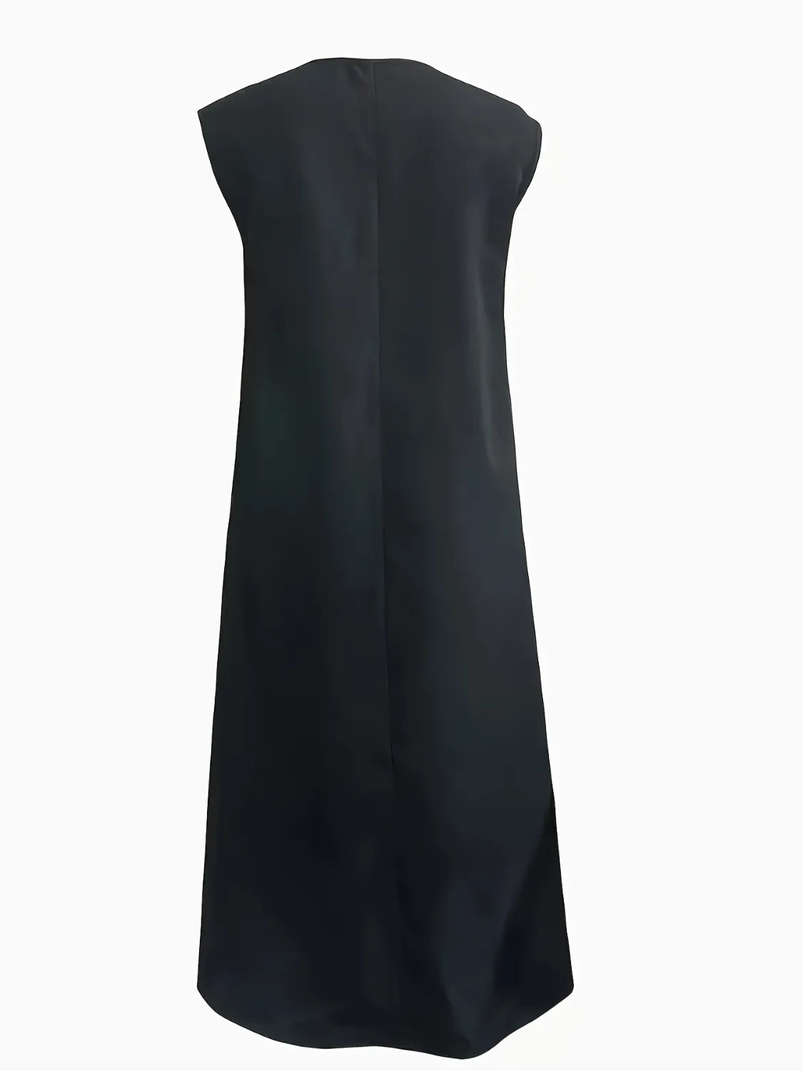 V-Neck Sleeveless Maxi Tank Dress - -