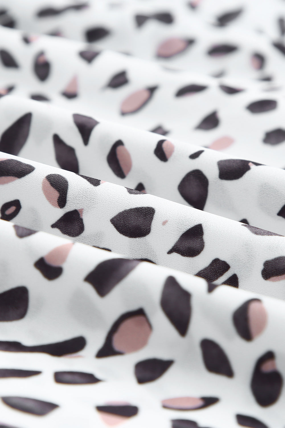 Plus Size Printed Off-Shoulder Half Sleeve Blouse - -