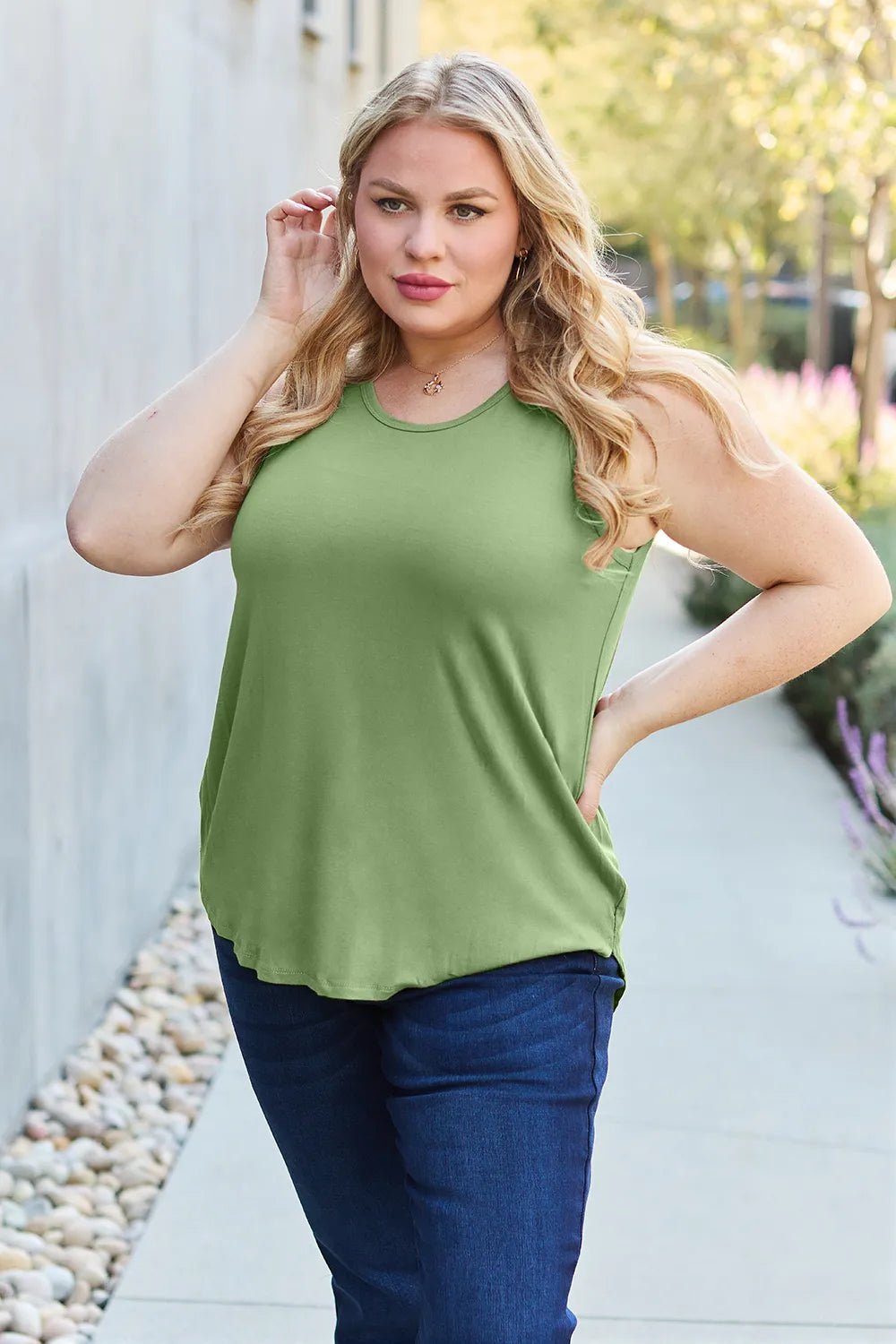 Basic Bae Bamboo Full Size Round Neck Tank – | Shannon’s Chique Boutique