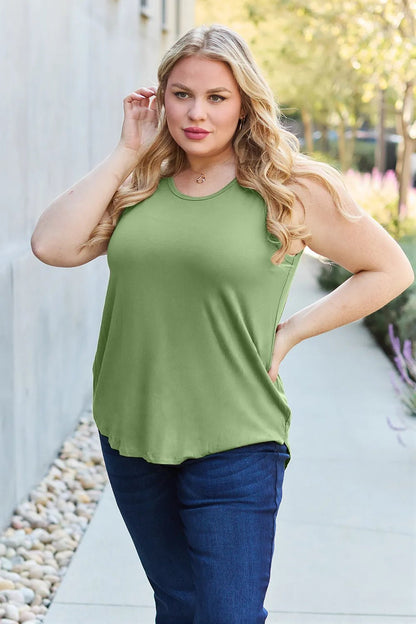 Basic Bae Bamboo Full Size Round Neck Tank – | Shannon’s Chique Boutique