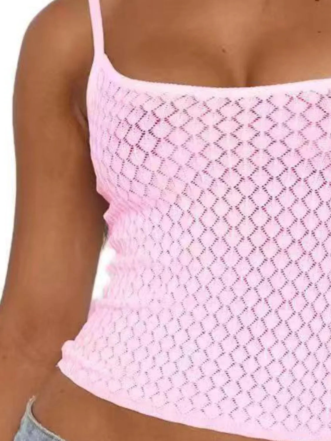 Lace Square Neck Cami - -