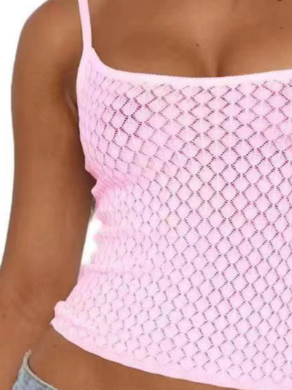 Lace Square Neck Cami - -