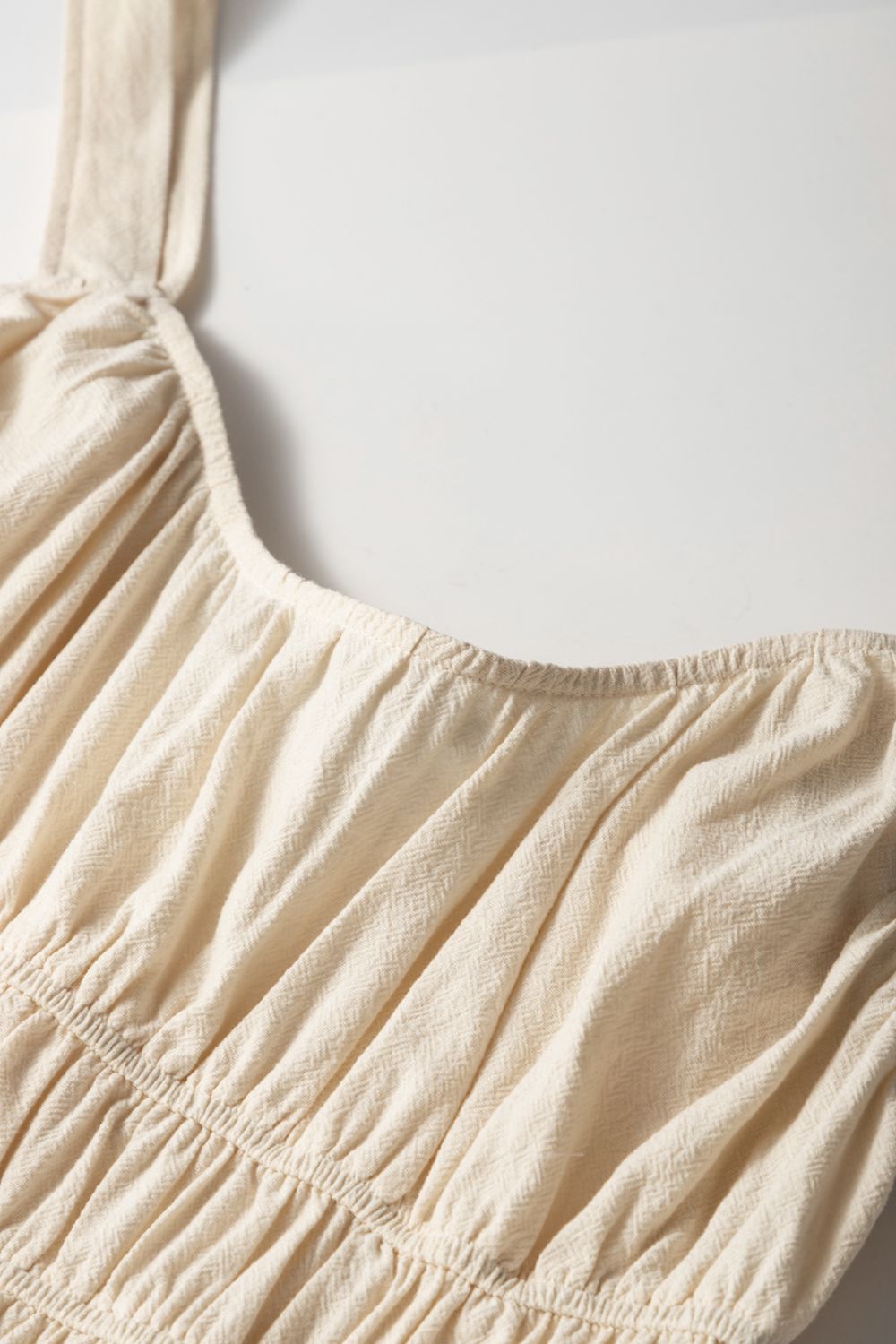 Ruched Sleeveless Wide Leg Jumpsuit - -